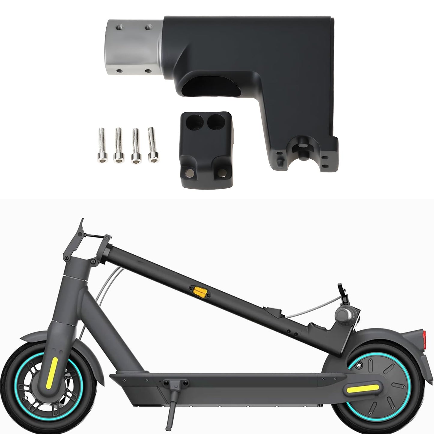 eMagTech Handlebar Head and Stem Cover Mount Replacement Set Compatible with Ninebot Max G30 G30D G30D2 Scooters