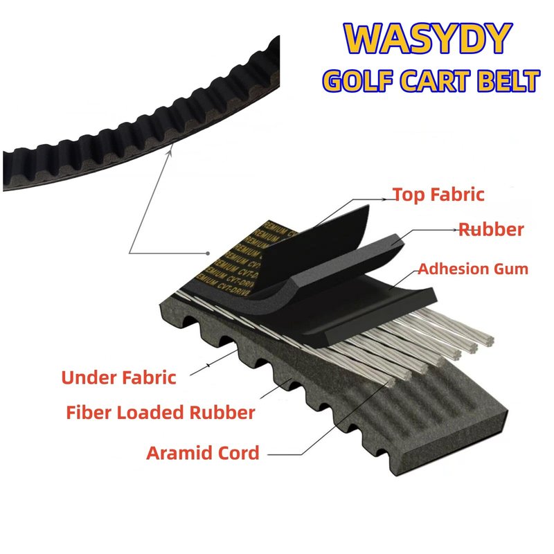 WASYDY Golf Cart Starter Generator Belt &Clutch Drive Belt Kit For Club Car DS 1997-UP, Precedent 2004-UP With FE290 and FE350 Motors,Compatible With OHV Kawasaki Gas Engine ，Replace 101916701,1016203