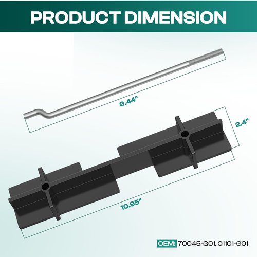 DRIVE UP Golf Cart Battery Hold Down Plate with rods kit for EZGO 1994-up 70045G01, 01101-G01 (1 Pcs Hold Down Plate and Rod Kit)