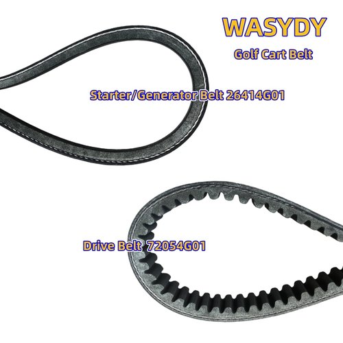 Wasydy EZGO TXT Gas Starter & Drive Belt Kit for EZGO Golf Cart TXT Cushman Express Marathon Medalist 1994-2013 with 295/350cc Robin Engines, OEM # 72054G01, 72024G01, 26414G01