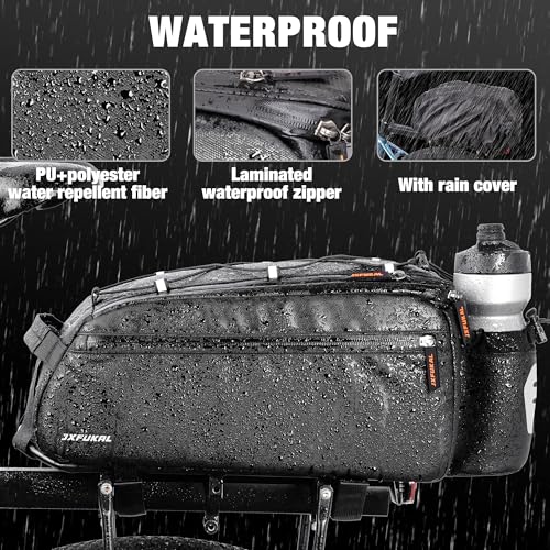 13L Waterproof Bike Rack Bag - Rigid Support Panels & Reflective Design