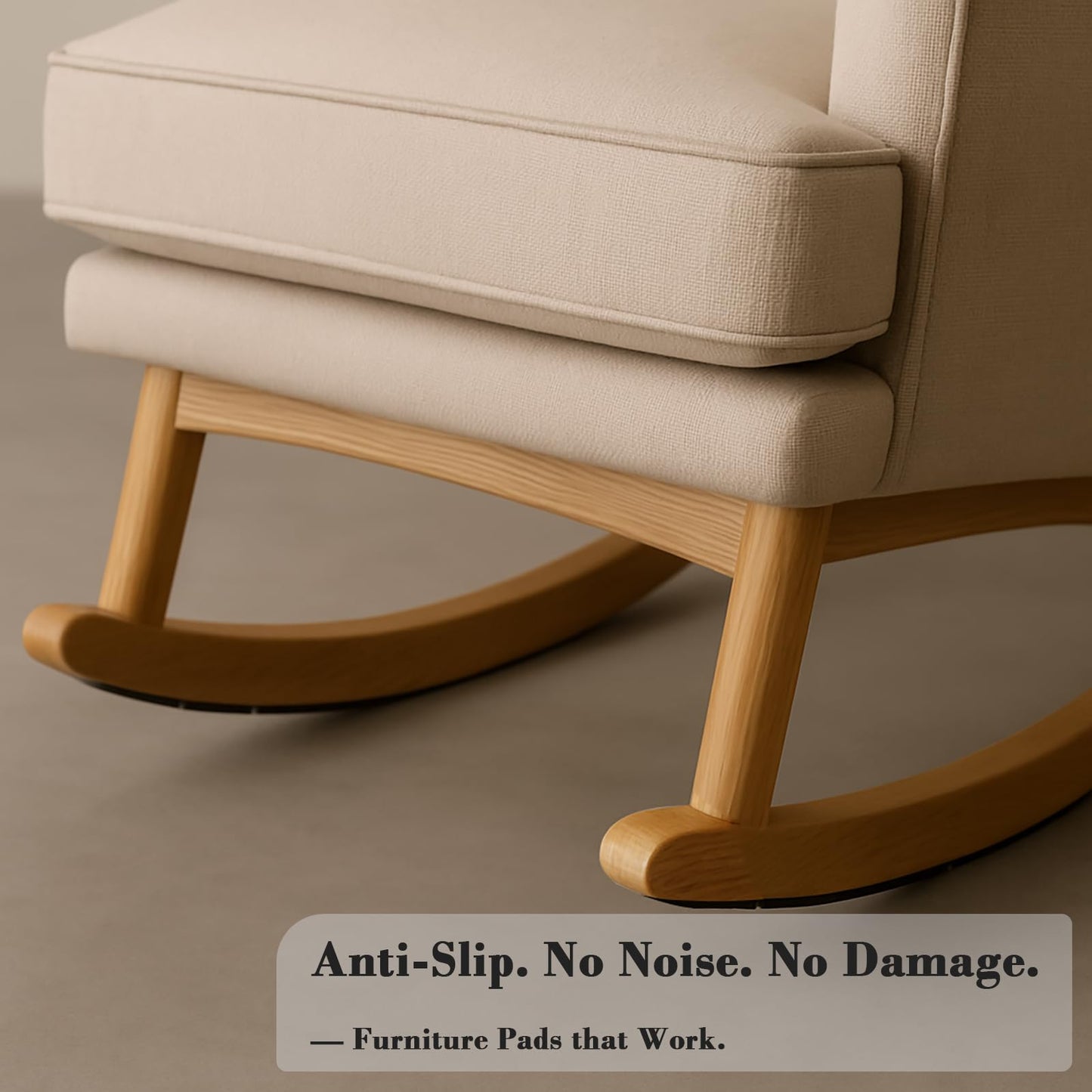 Fursafe&Q Non Slip Furniture Pads - Furniture Grippers for Hardwood Floors, 30 PCS Brown Non Skid Pads for Furniture Legs, Self Adhesive Rubber Furniture Floor Protectors - Keep Furniture in Place