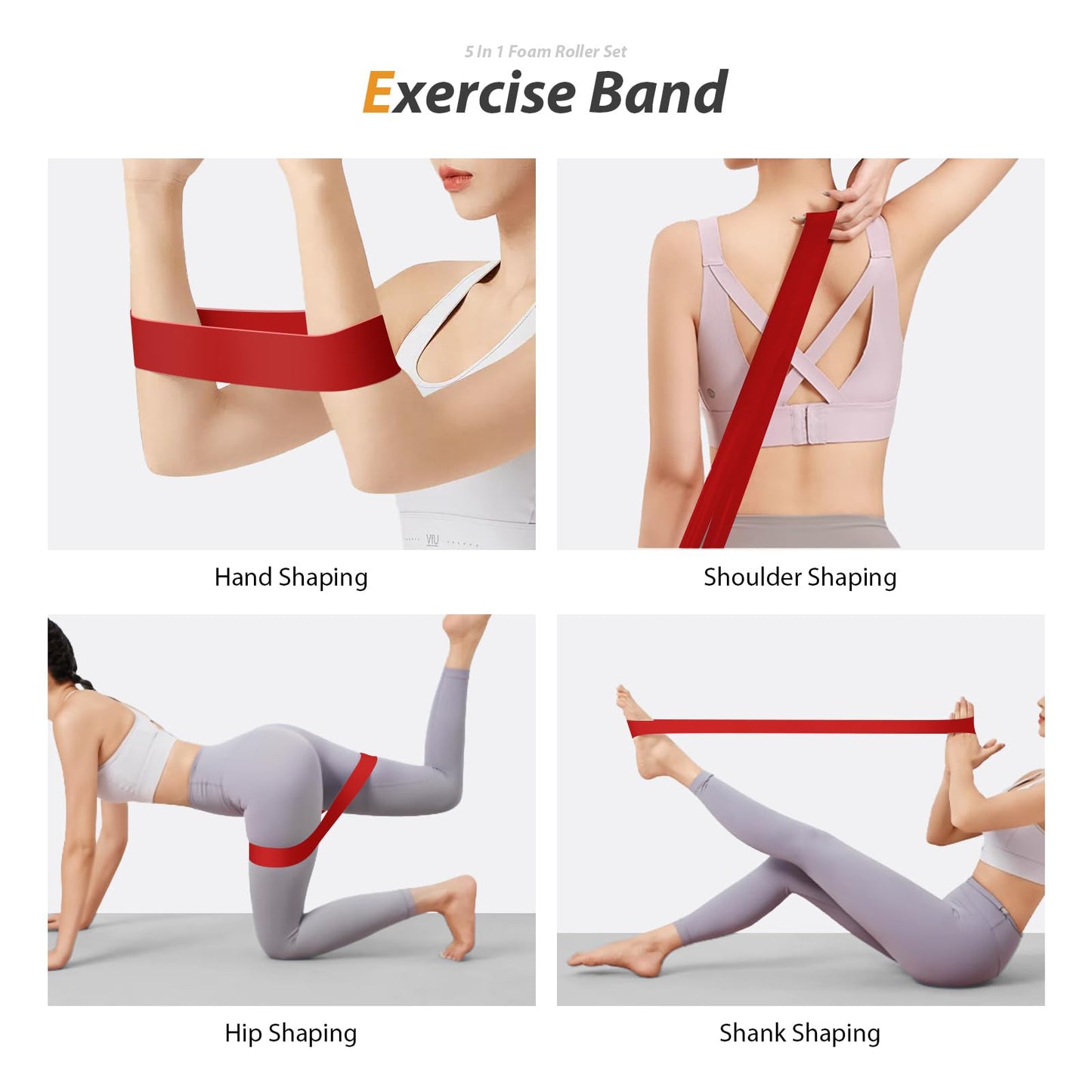 5-in-1 Foam Roller Set High Density Deep Tissue Muscle Massage