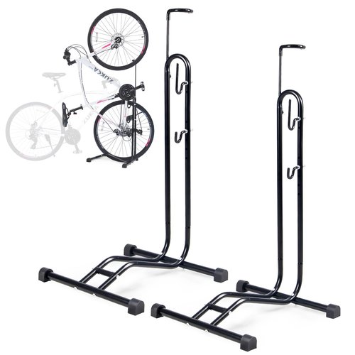 BALINGE Bike Parking Stand,Bike Floor Stand Parking Rack，Bike Rack Bicycle Floor Parking Stand, Bike Storage Holder for Garage,Indoor & Outdoor，Mountain & Road Bikes，2 Pack