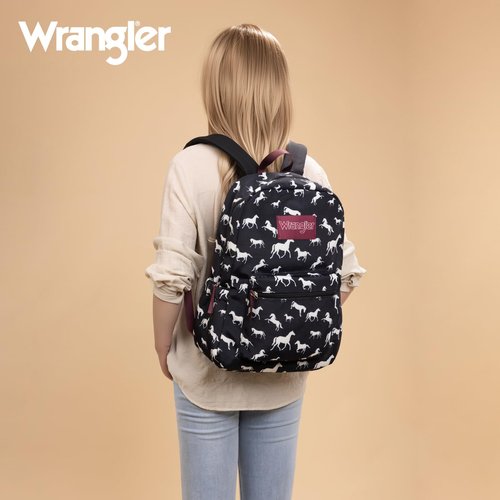 Montana West Wrangler Lightweight Backpack for Women Water Resistant 800D Casual Daypack for College, Commute, Travel & Gym