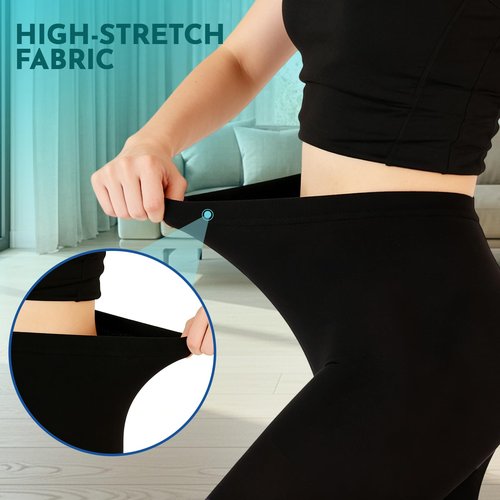 20-30mmHg Compression Pantyhose for Women Graduated Support Compression Tights Closed Toe Medical Compression Stockings High Waist Compression Leggings for Varicose Veins, Edema, DVT Black
