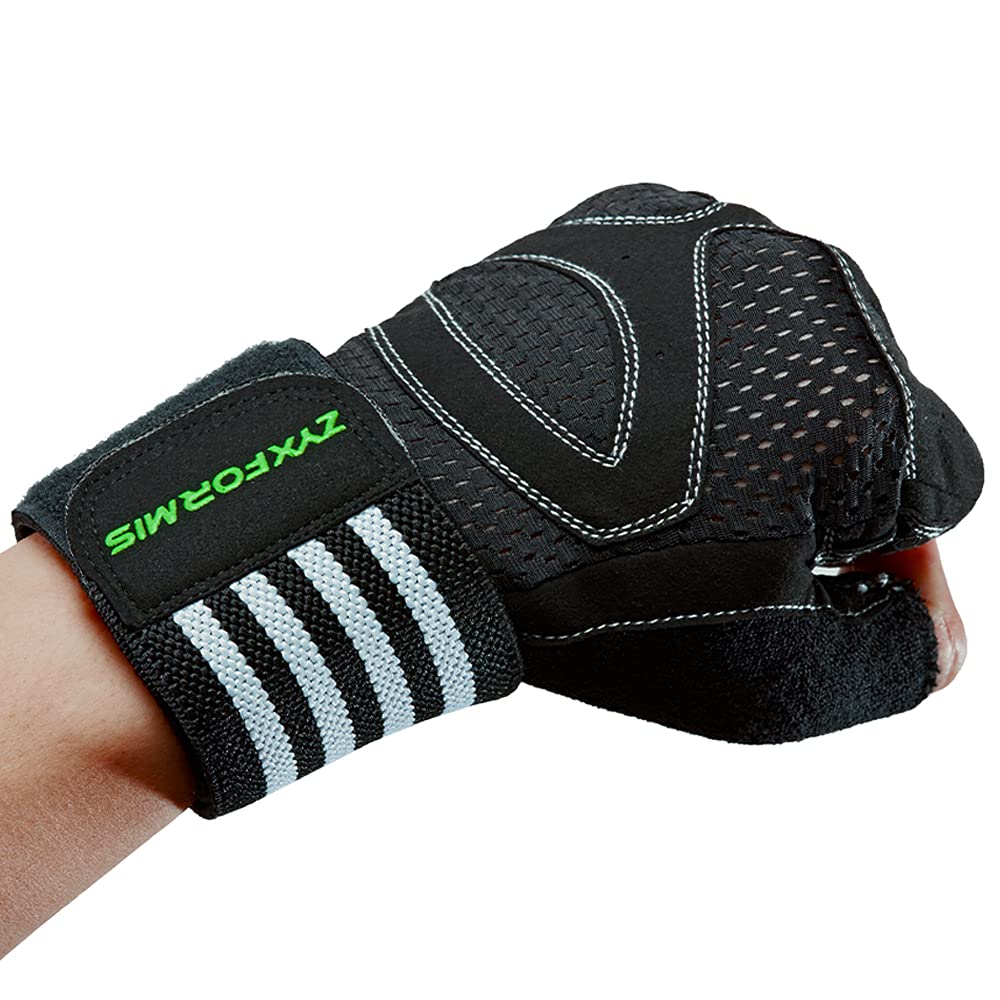 Zyxformis Workout Gloves for Men and Women, Breathable Lightweight Weight Lifting Gloves with Wrist Wrap Support, Excellent Grip Full Palm Protection for Weightlifting Fitness Training Climbing Gym