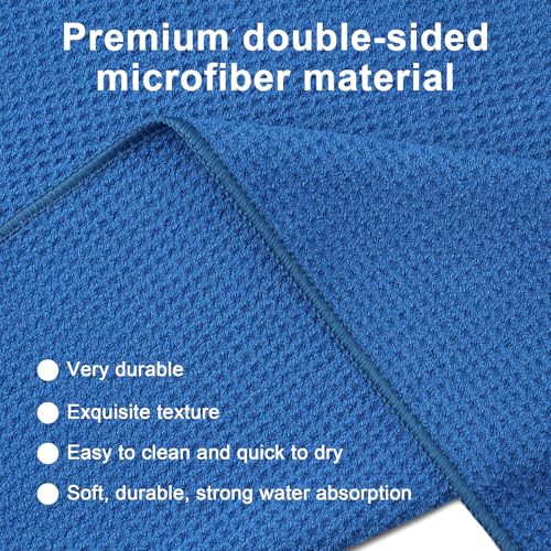 3 Pack Microfiber Golf Towels - 16x16 Inch Club Cleaning Cloths with Carabiners