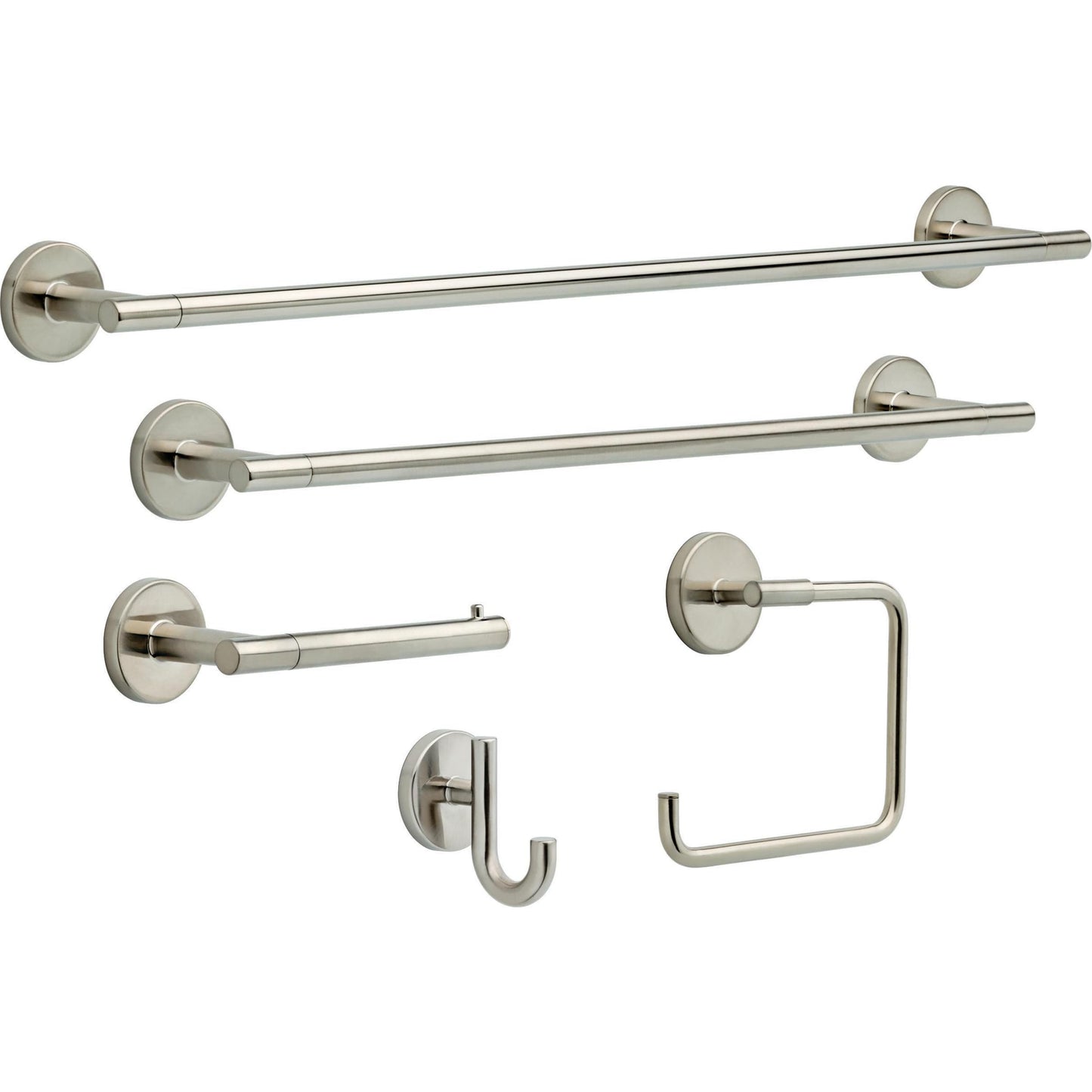 DELTA FAUCET Rubber Limited 75925-SS Trinsic 24 in. Double Wall Mount Towel Bar Bath Hardware Accessory in Stainless Steel