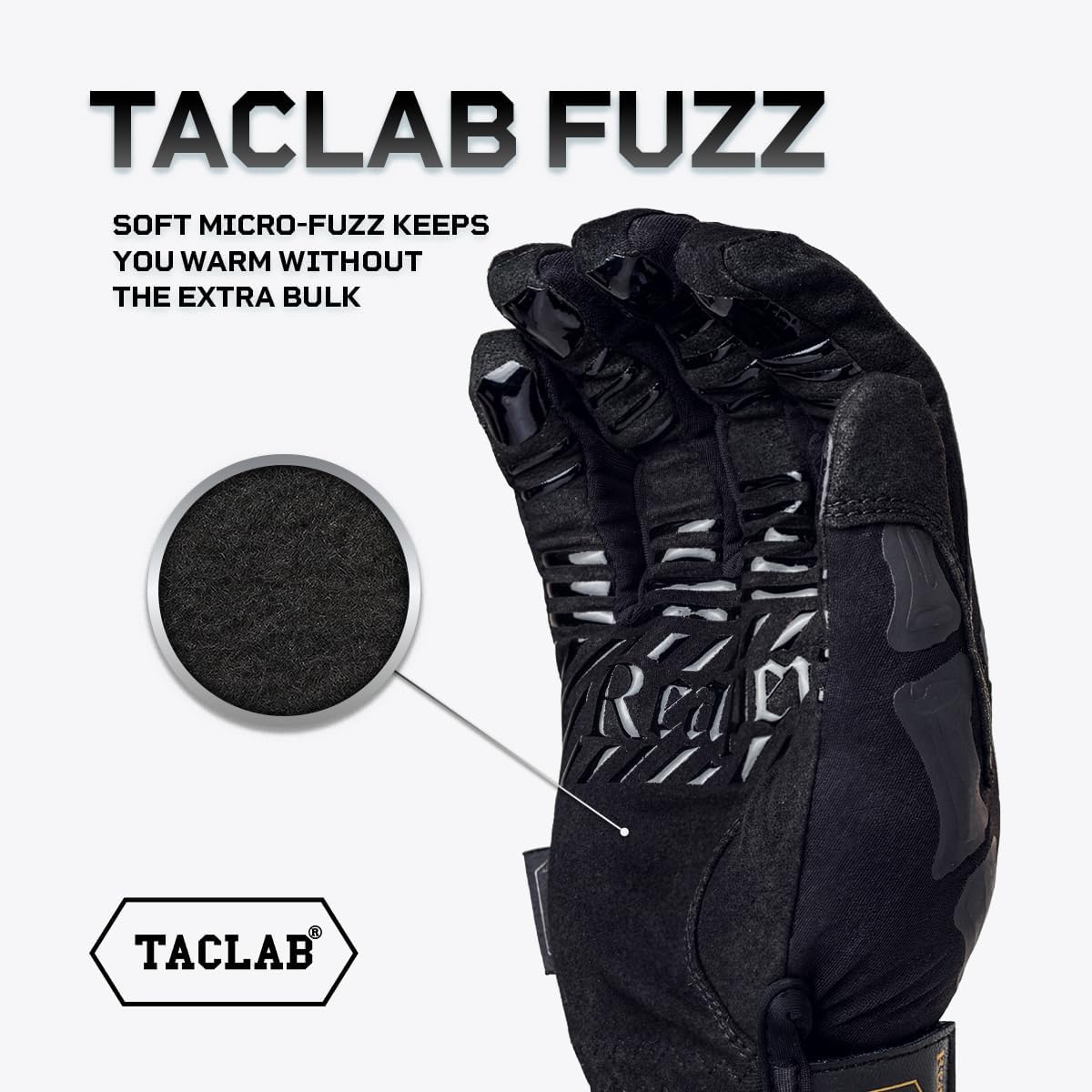 TACLAB Patrol Reaper Warm Skeleton Gloves - Flexible Grip for Hiking, Hunting & Outdoor Activities | 295GSM