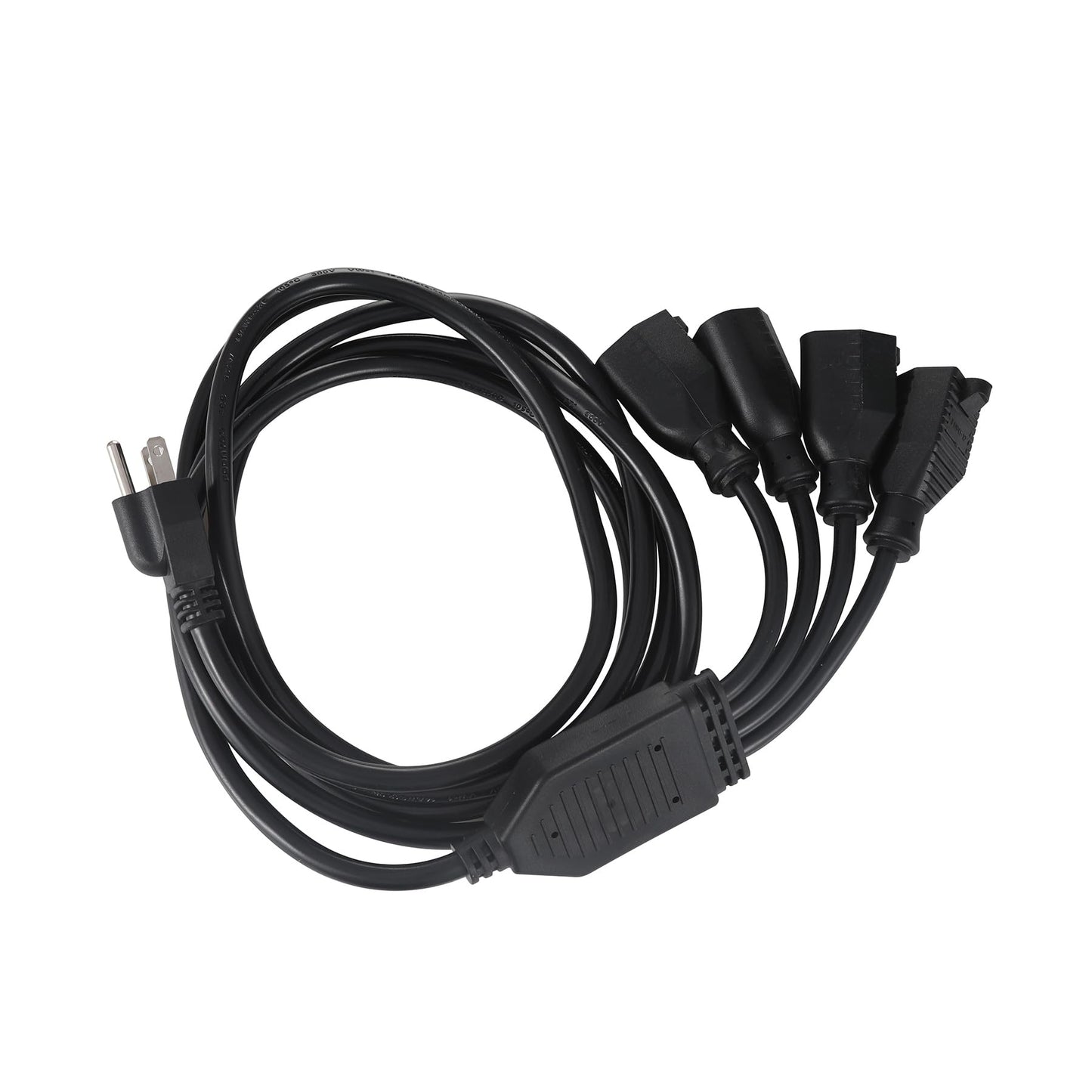 ZOVAYA Extension Cord NEMA 5-15P Male Plug to 4x5-15R Female Receptacle 1 to 4 Outlet Power Splitter Cord Weatherproof Heavy Duty 14/3 SJTW AC Power Cord 10FT