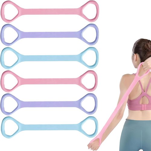 Figure 8 Resistance Bands - Versatile Yoga & Pilates Equipment for Strength Training | 6 Pack