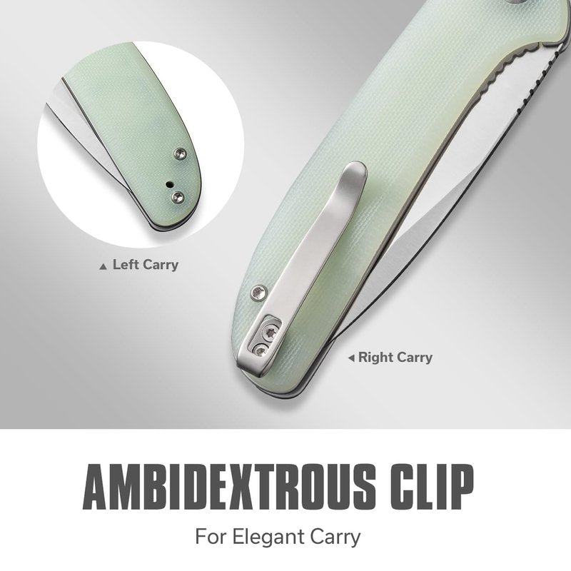CIVIVI Primitrox Folding Knife for EDC, Flipper Pocket Knife with 3.48" Nitro-V Blade G10 Handle for Everyday Carry C23005A-1
