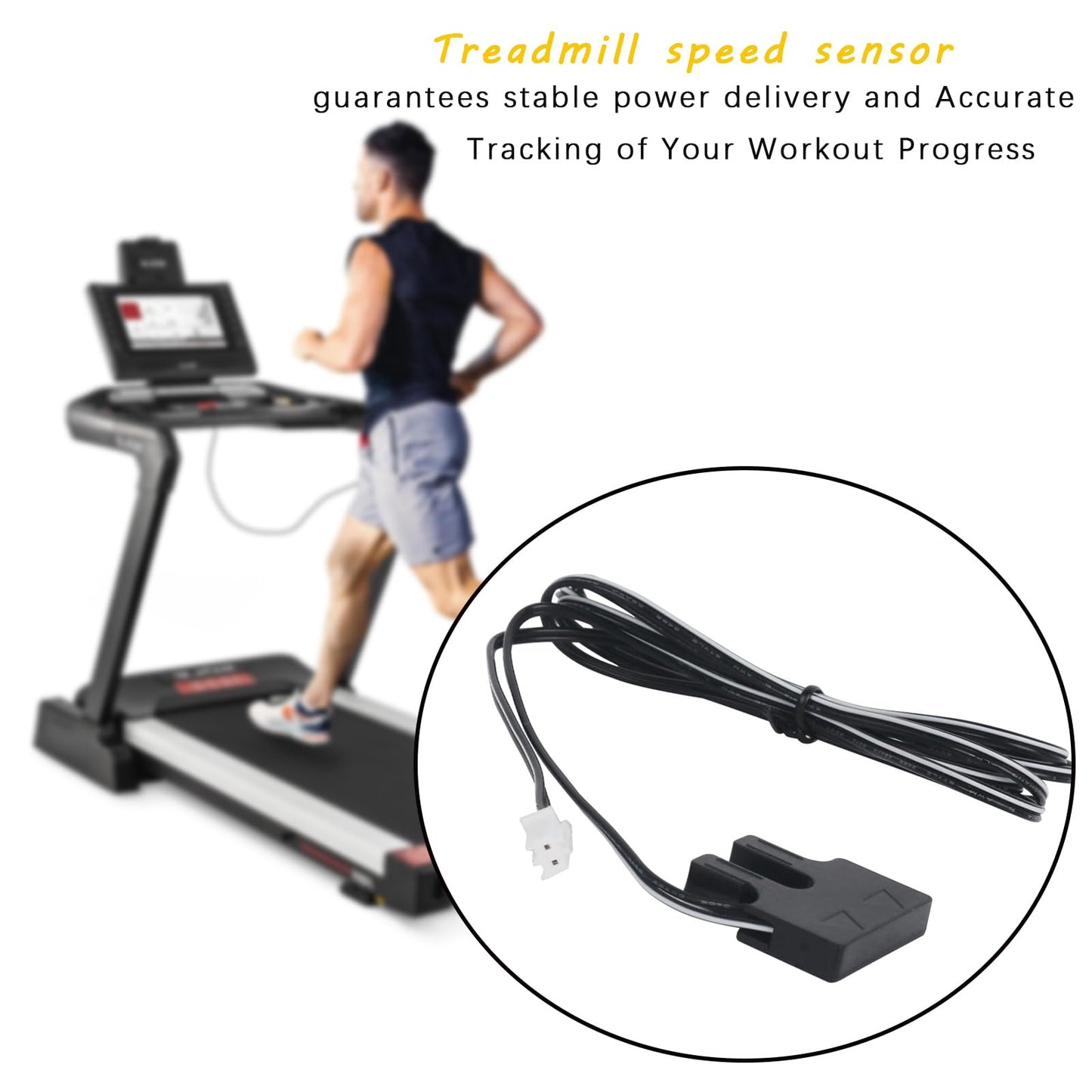 Trsobi F030191 Treadmill Reed Switch RPM Speed Sensor Wire Harness,for Sole Treadmills and Spirit Ellipticals Replacement Wire Harness