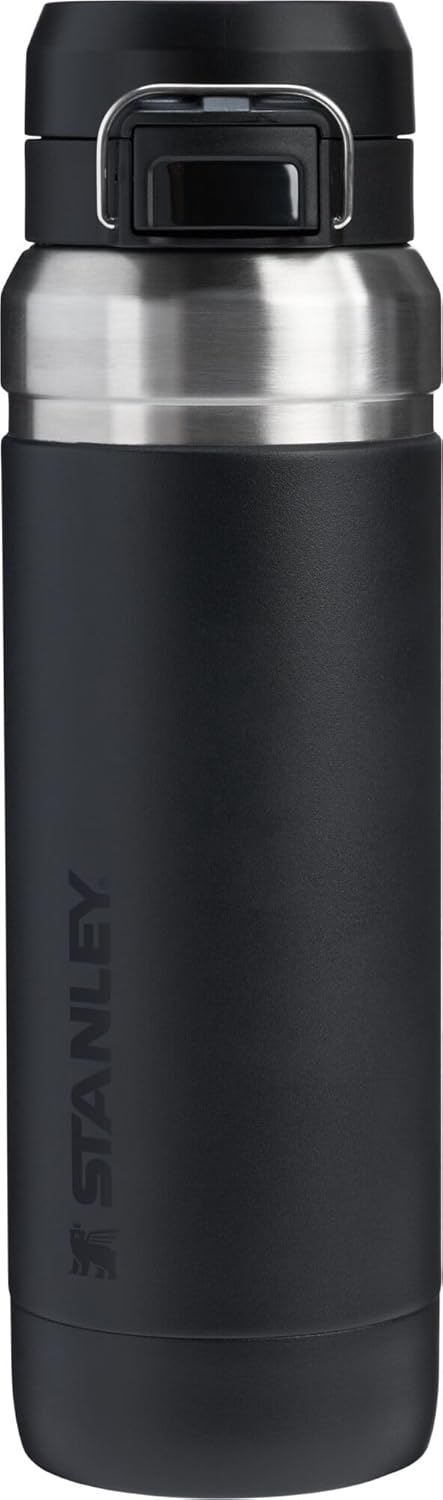 Stanley Quick Flip GO Water Bottle 36 oz - Insulated, Leakproof, BPA-Free | Perfect for Travel & Sports | Black