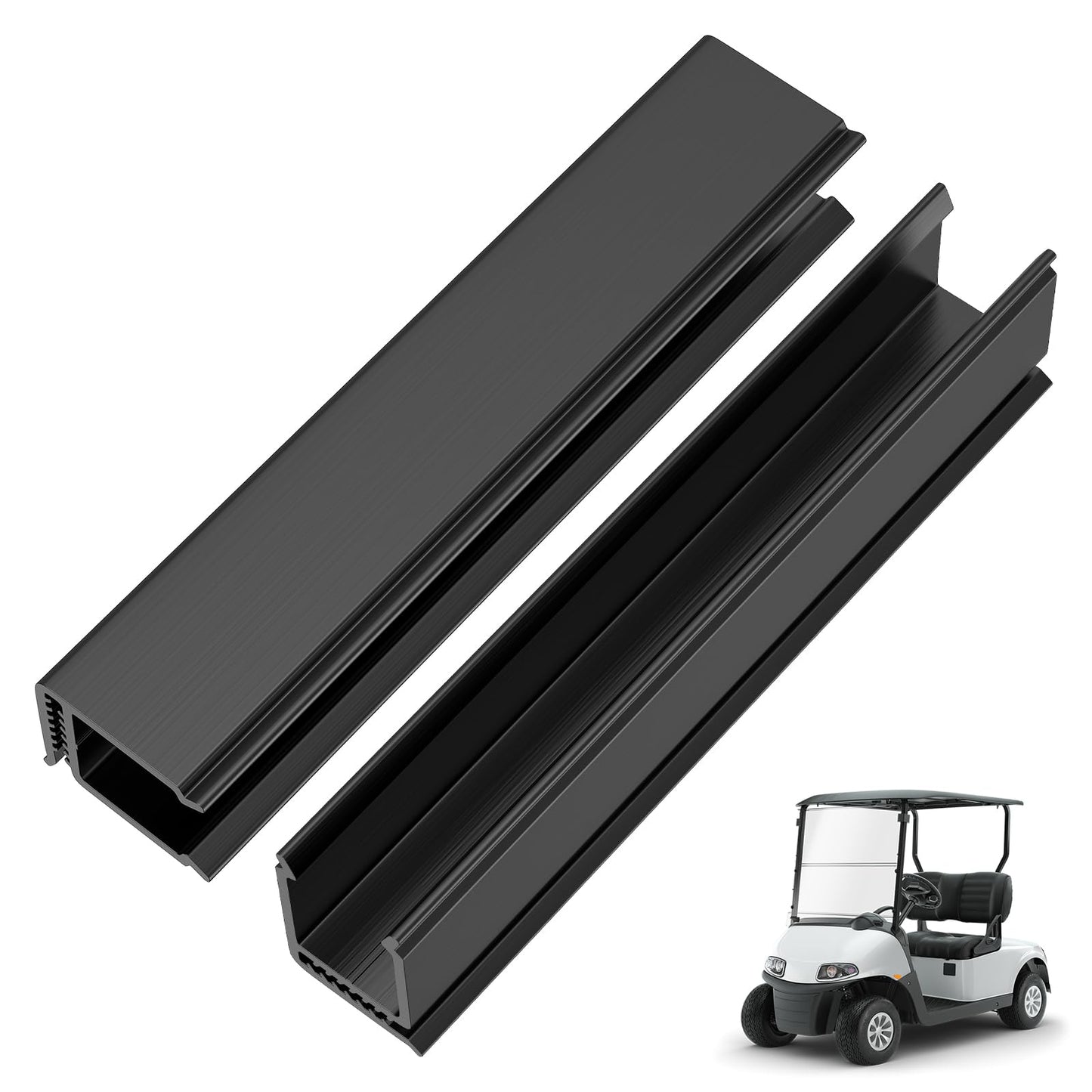 Panglong EZGO RXV Windshield Clips-2Pcs, Golf Cart Windshield Sash Clips for 1-1/4" Square Tube, Fit 2008-up EZGO RXV Golf Cart, OEM# 613136 603852