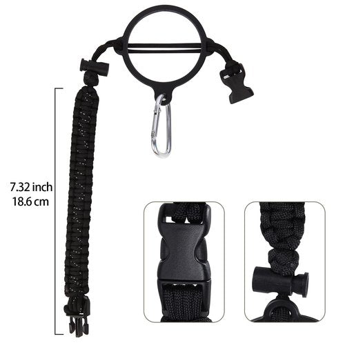 Volhoply Paracord Handle Bulk 4 Pack Fits 14oz to 40oz Wide Mouth Water Bottle（Handle 4,Set）
