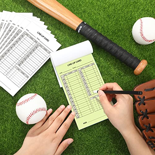 Baseball Lineup Cards - 50 Sets of Softball Score Sheets