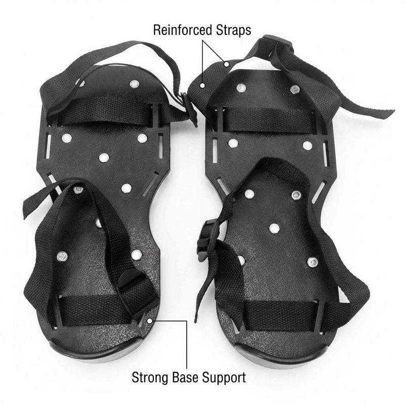 QWORK Epoxy Floor Spiked Shoes – 4 Pairs 1" Short Spikes for Coating, Overlay & Resin Application