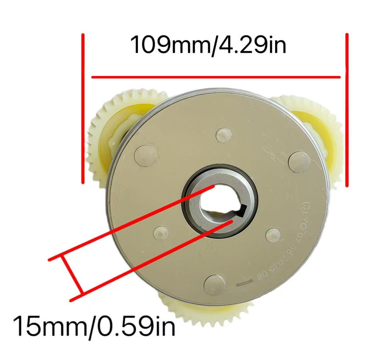 INXING 36T Nylon Planetary Gear Clutch Kit - Left Cable Exit for 500W-1000W E-Bike Hub Motors | Compatible with Fat Tire and Retro E-Bikes