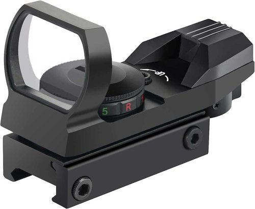 Beileshi Reflex Sight - Adjustable 4 Reticle Styles & 5 Brightness Settings | Red Green Dot with 20mm Rail Mount