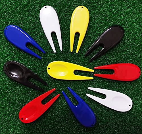 Golf Divot Repair Tools - 10pcs Mixed Color Pack
