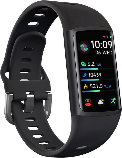 FITVII FINO 2 Slim Fitness Tracker - Smart Watch with Blood Oxygen & Sleep Monitor, IP68 Waterproof