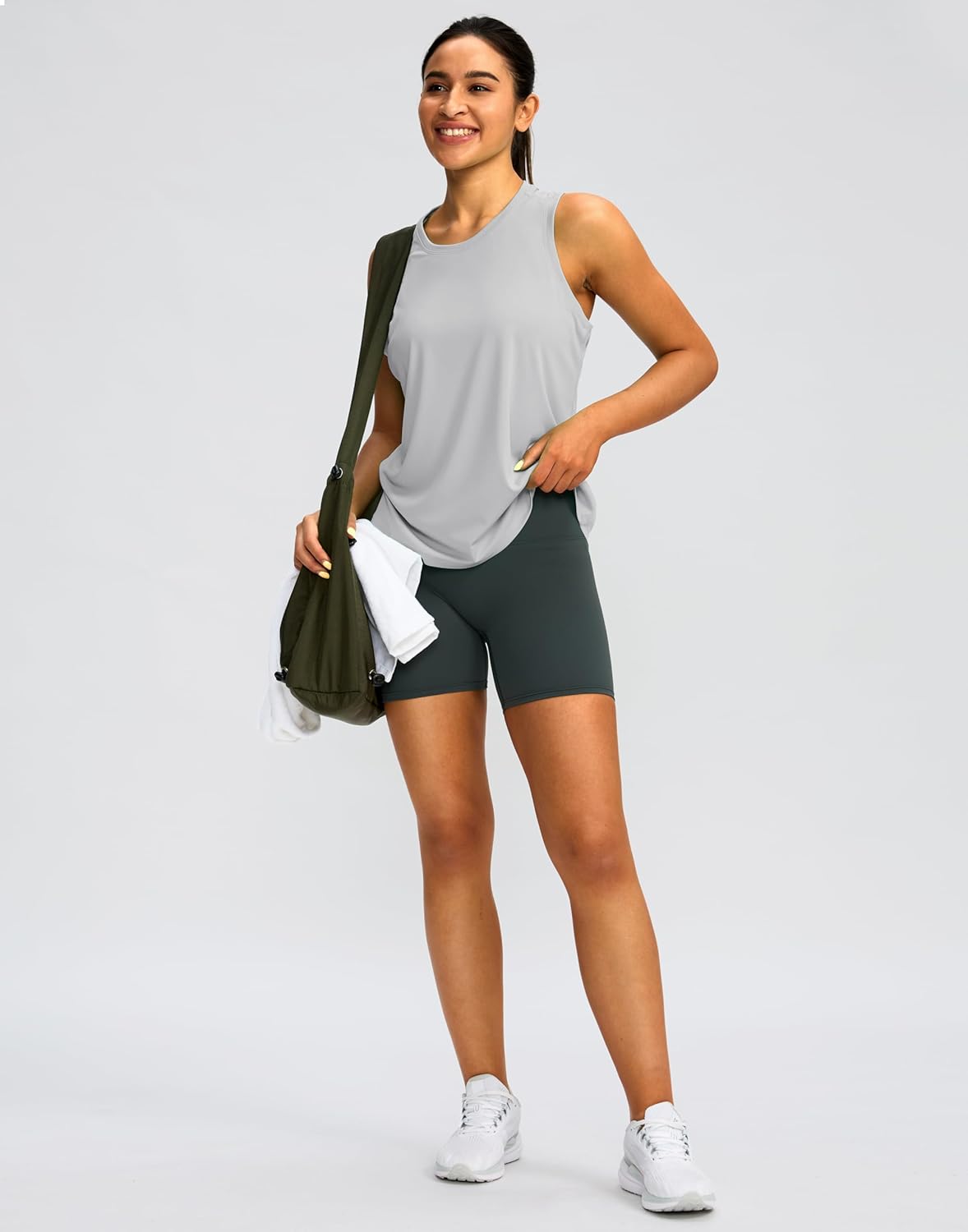 Skiennix Women's Workout Tops - Racerback Athletic Tank for Yoga & Gym | Sleeveless Loose Fit