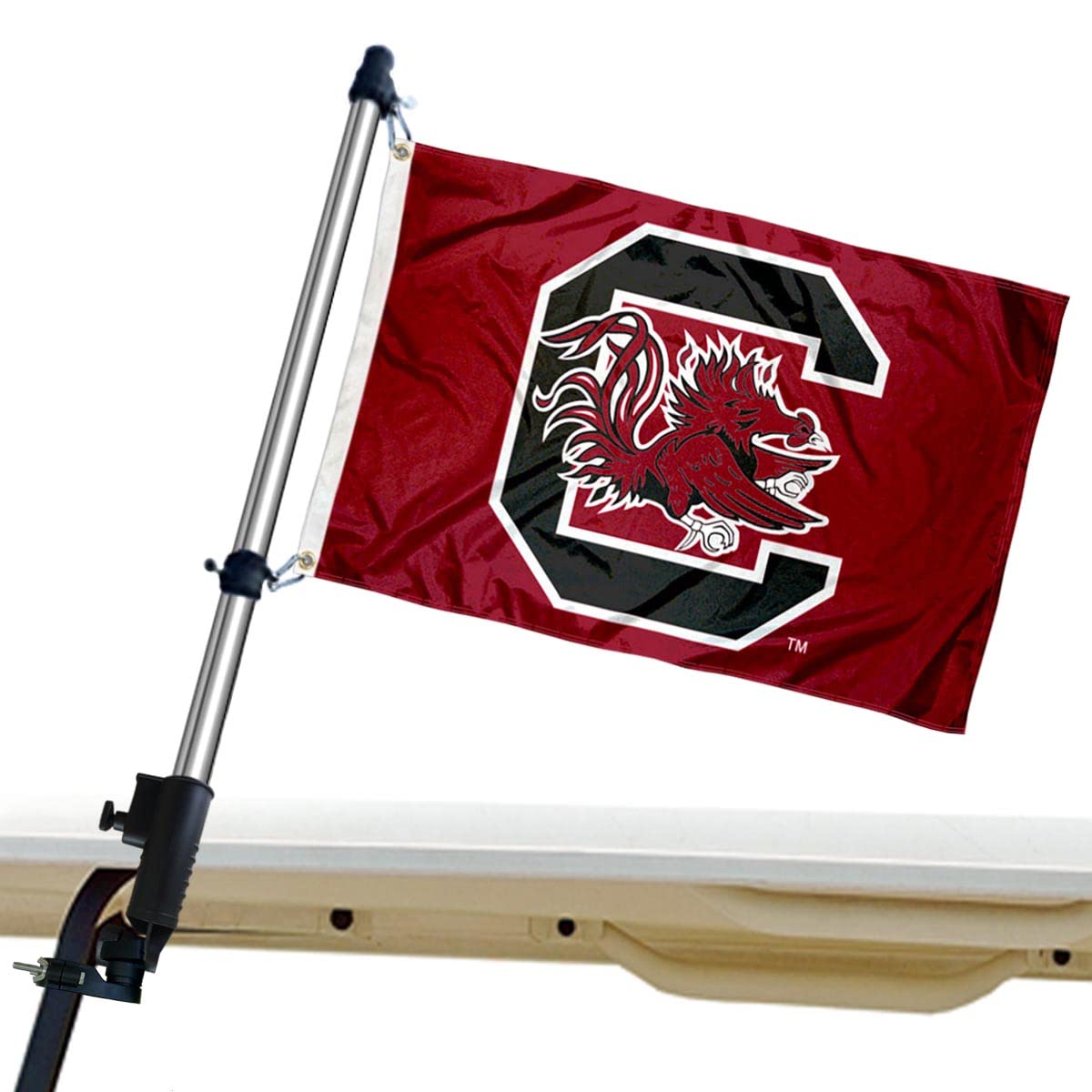 College Flags & Banners Co. South Carolina Gamecocks Golf Cart Flag Pole and Holder Mounting Bracket