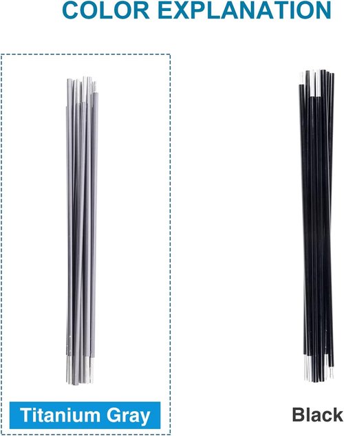 7001 T6 Heated Aluminum Tent Poles by [Brand Name] - Preassembled Replacement Pole, Gray
