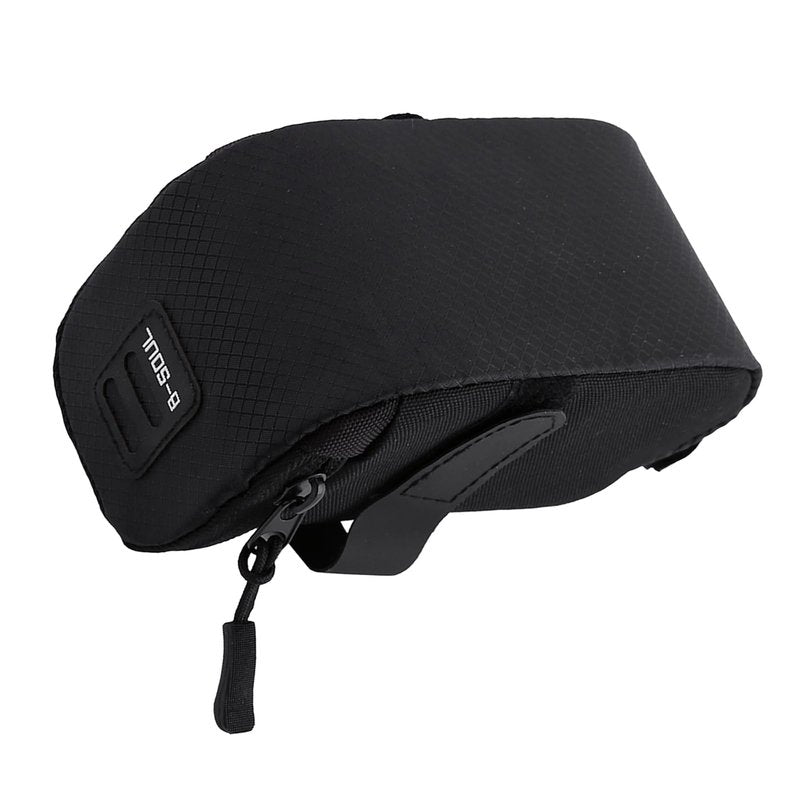 ZAWELIYO Lightweight Rear Saddle Storage Saddle Bag Cycling Seat Storage Bag bike saddle bag with light for Cycling Under Seat Black Blue Red (Black)