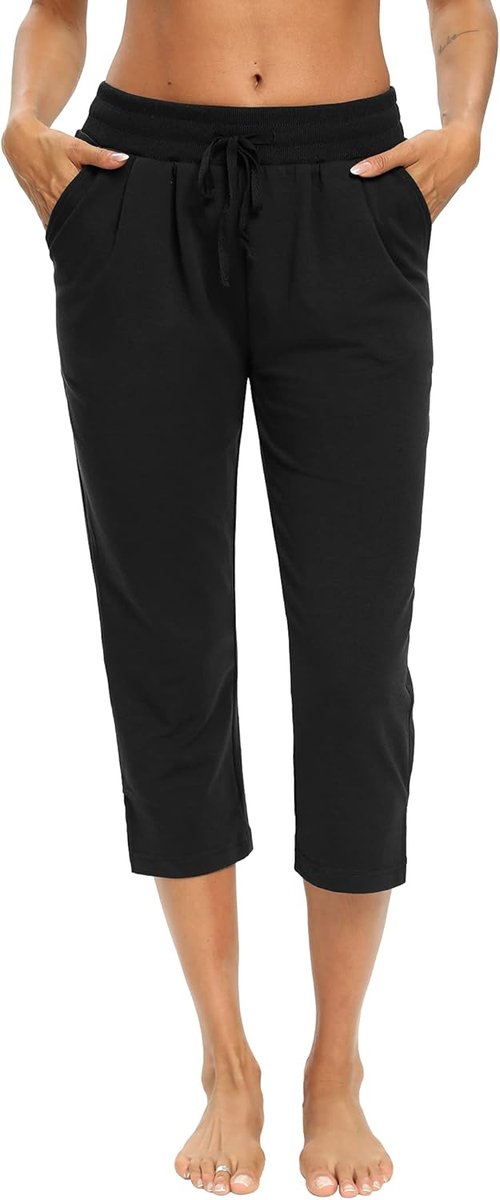 LEXISLOVE Women's Capris - Casual Summer Wide Leg Crop Pants with Comfy Drawstring & Pockets
