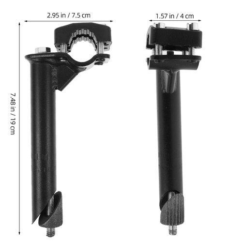 Kids Bike Handlebar Stem Riser Quill Stem Black Gooseneck Extender for Balance Bike and Princess Accessories, 6.69 X 2.95 X 1.57 Inches