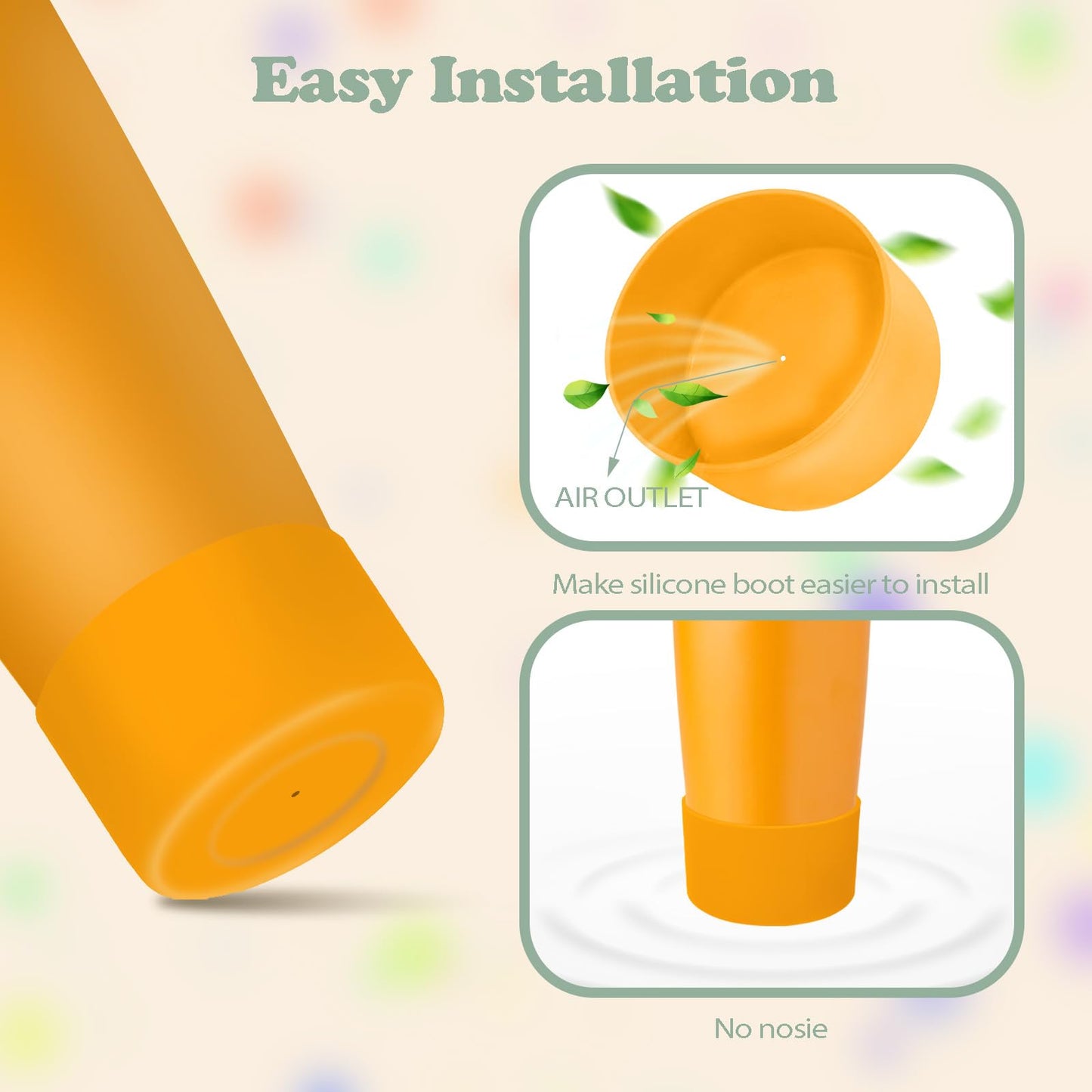 Kaitiaki 2PCS Silicone Boots for Owala 30oz & 40oz FreeSip Sway Bottles & Tumblers – Non-Slip, Scratch-Resistant, Stability Enhancer for Owala Accessories (Orange Grove)
