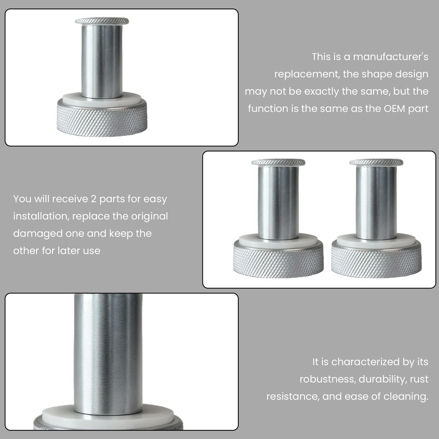 Outlet Valve and Exhaust Valve Parts Compatible with Presto Pressure Canner, Fits Presto 409A, 23-Quart and 16-Quart Pressure Cooker Canners