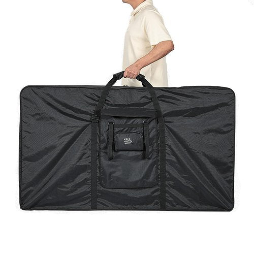 KEMIMOTO Bike Travel Bag, Heavy-Duty 900D Water-Resistant with Fixed Buckles & Interior Compartments, Airplane Bicycle Storage Box Cases Fits 26-29 Inch Mountain, Road E-Bikes (55.9" x 12.6" x 33")