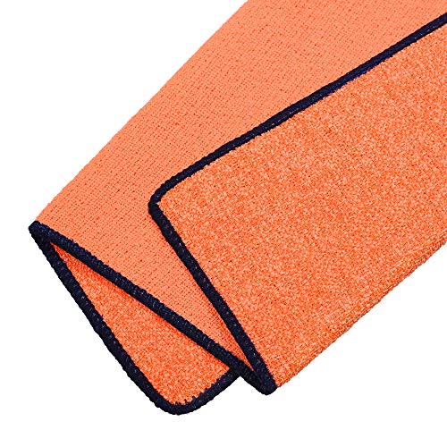 Tri-Fold Golf Towel - 2-in-1 Club & Ball Cleaner, Orange