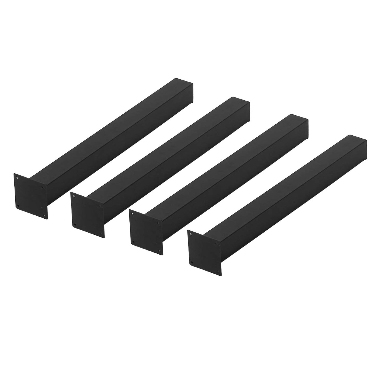 MBQQ Furniture Legs H28 Rustic Decory Table Legs,Heavy Duty Metal Desk Legs,Dining Table Legs,Set of 4 Black,DIY Iron Legs