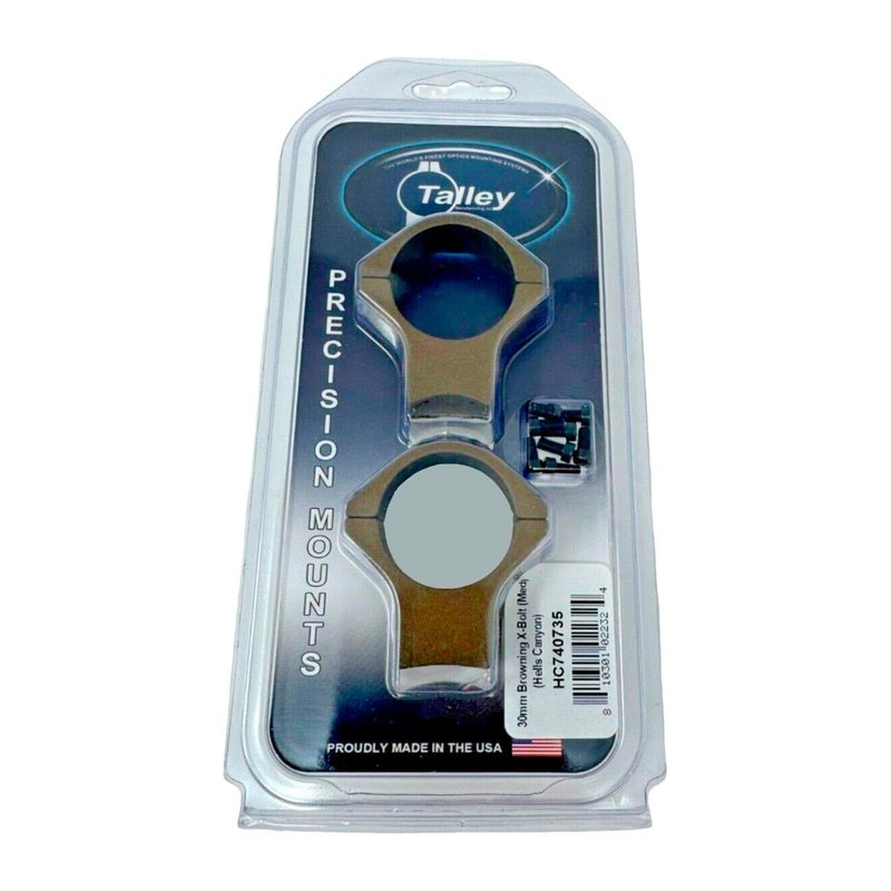 Talley X-Bolt Scope Mounts - HC740735 30mm Tube Diameter Medium Hells Canyon Mounting Rings - F .540", R .615" Height - Compatible with Browning X-Bolt Rifles