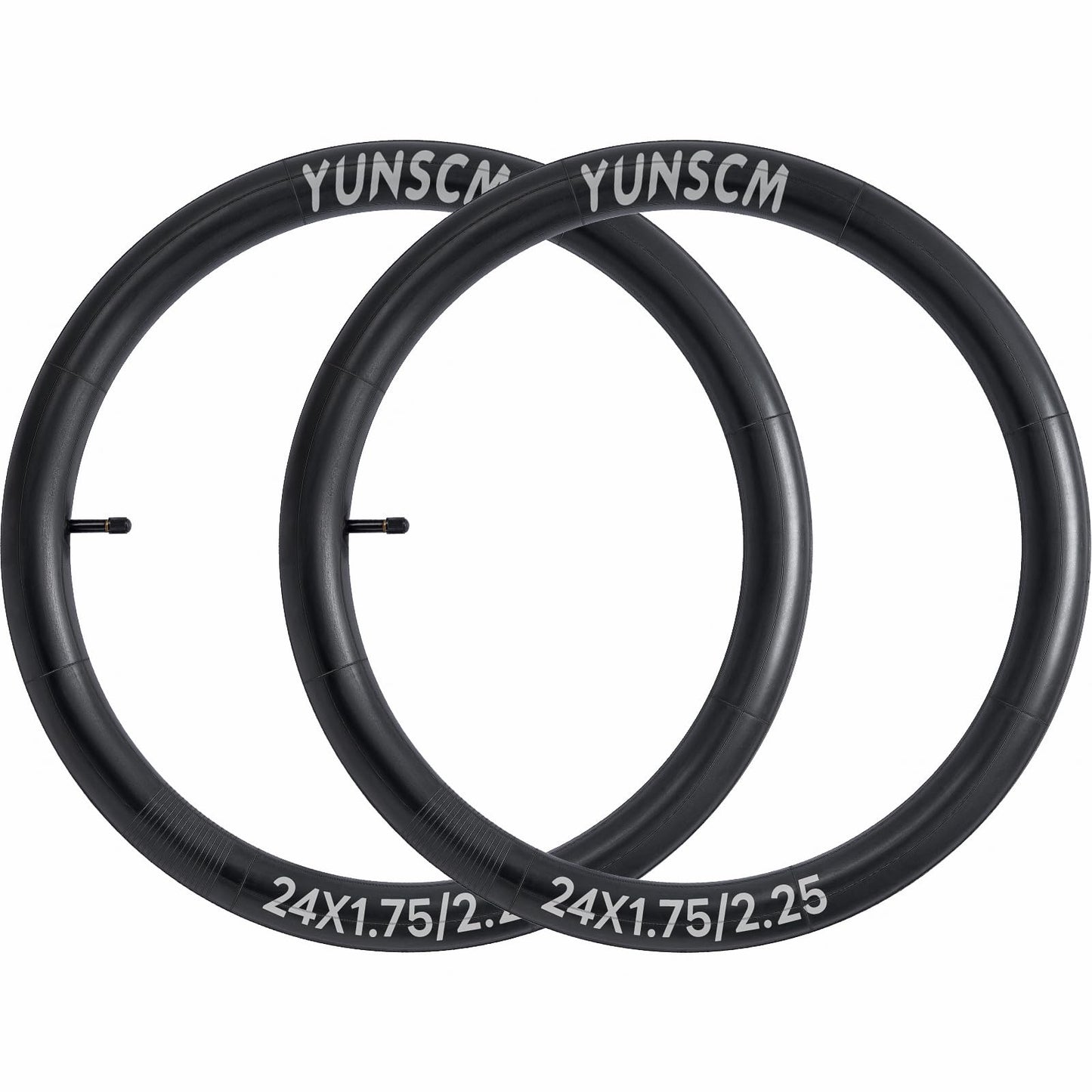 2-PCS 24" Heavy Duty Bike Tubes 24x1.75/2.25 AV32MM Schrader Valve 45/57-507 Inner Tubes Compatible with 24 x 1.75 24x1.95 24x2.10 24x2.125 24x2.25 Cruisers, City, Mountain Bicycle Bike Tire Tubes