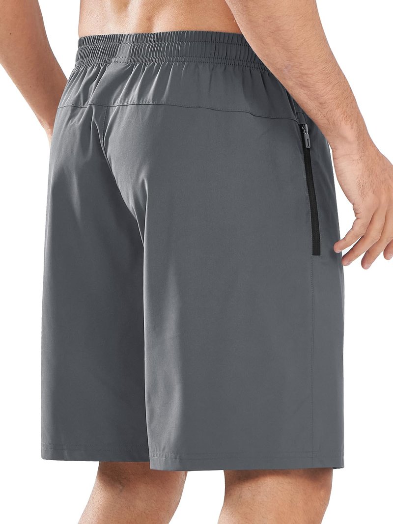 NORTHYARD Men's Athletic Running Shorts Quick Dry Workout Shorts Lightweight Sports Gym Basketball 7"/ 9"/ 5" Tennis Hiking Exercise SMOKEGREY-9 inches L