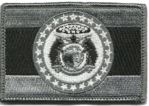 Tactical State Patch - Missouri - Black & White - 2"x3"