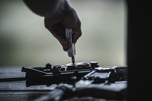 Wheeler Compact Multi-Tool for Tactical Rifles Gunsmithing Cleaning Rebuild and Maintenance with Nylon Belt Sheath for Convenient Carry