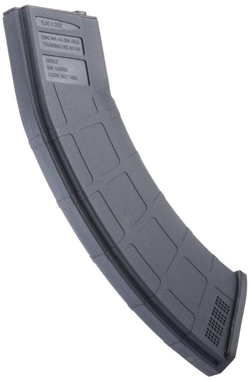 Evike Airsoft - EMG M4-AK300 High Performance 300rd Mid-Cap Mag for M4-Style Series Airsoft AEGs (Model: Black/Single Mag)