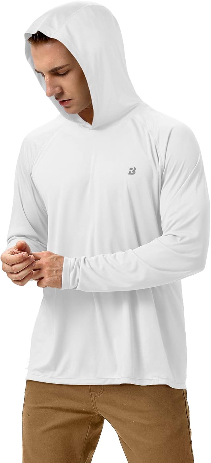 Roadbox Fishing Shirts for Men - UPF 50+ Long Sleeve UV Protection Hoodie | Ideal for Outdoor Activities