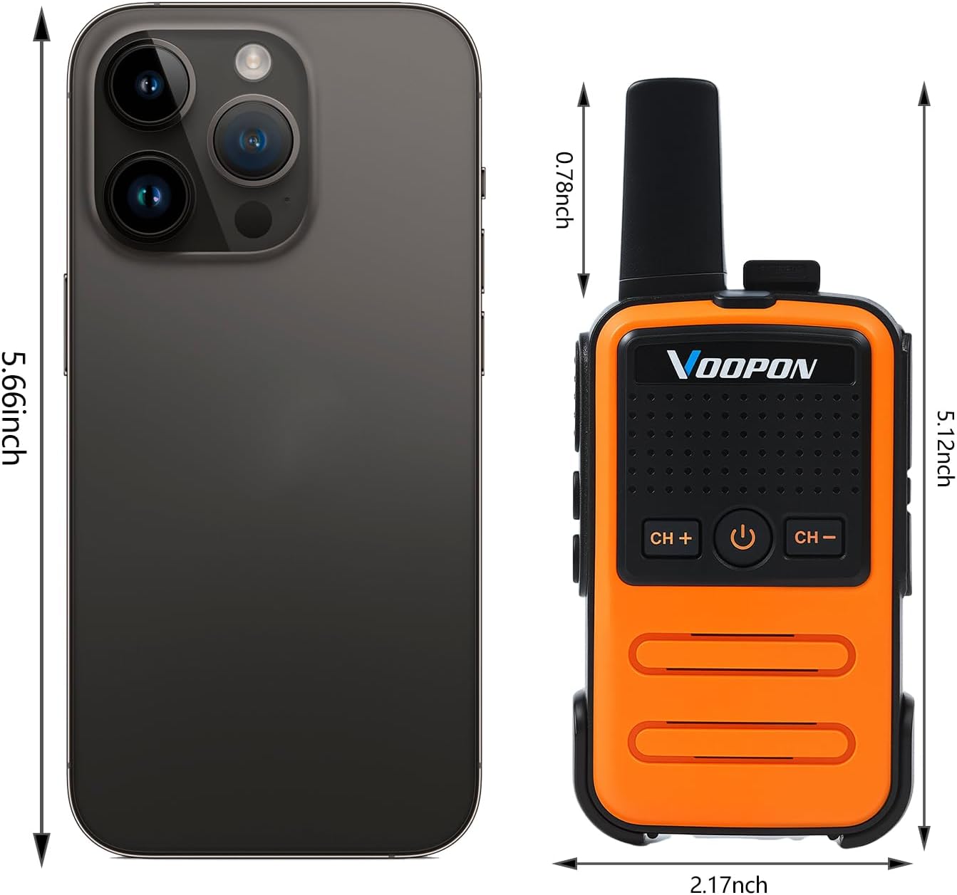 Skiennix Rechargeable Mini Walkie Talkies - Long Range Two-Way Radios for Family Adventures | 2-Pack