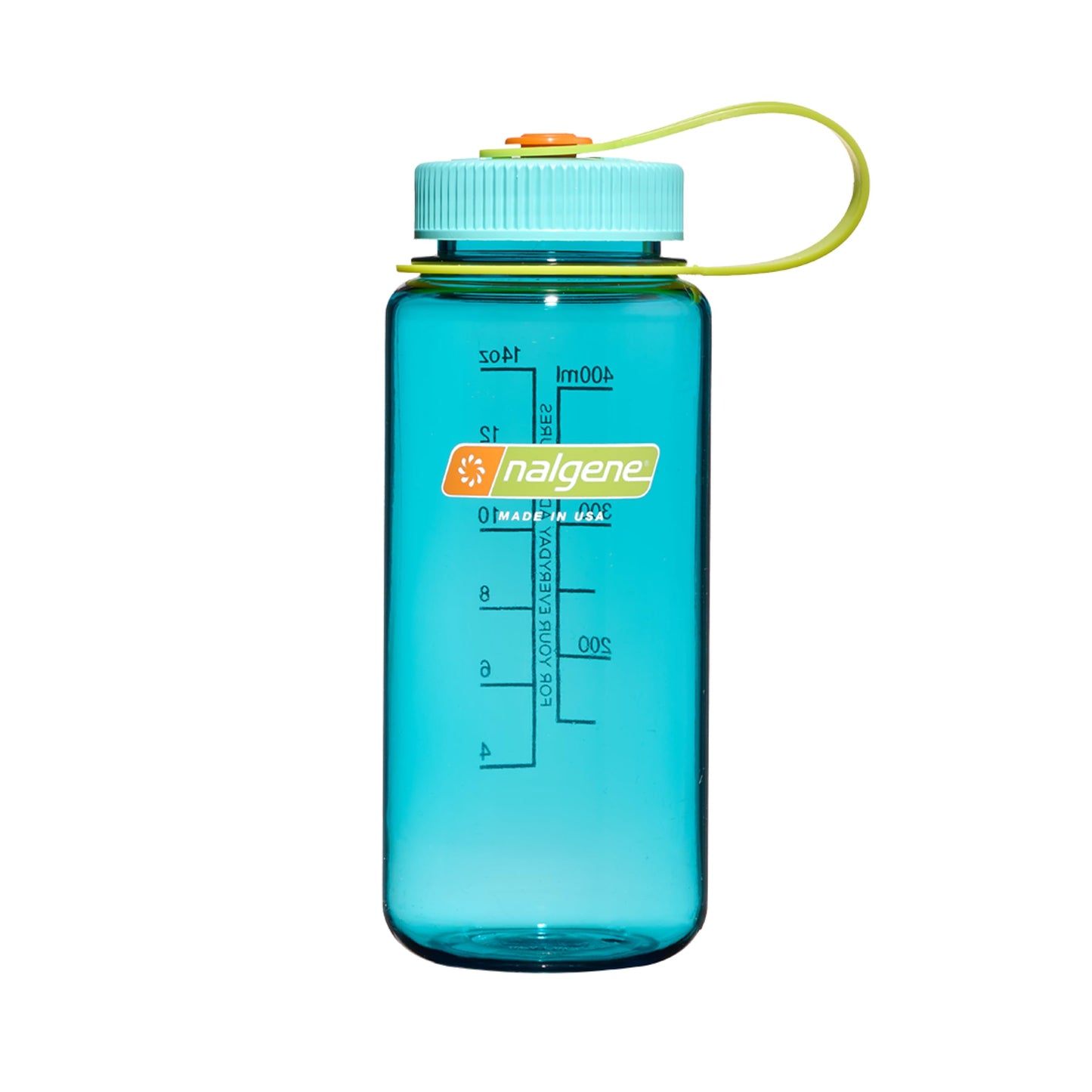 Nalgene 16 oz Wide Mouth Water Bottle | Slim Cup Holder Size, BPA-Free, Durable & Leak Proof, Lightweight Travel Bottle, Cerulean