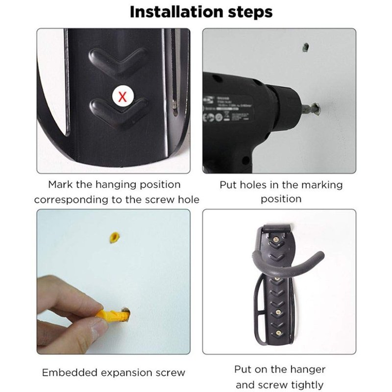 Coherny Wall Hanging Hook Bicycle Wall Mount Garage Storage System Hooks with Maximum Load of 50lb for Xiaomi Scooter M365/PRO and Ninebot ES1 ES2 Electric Scooter