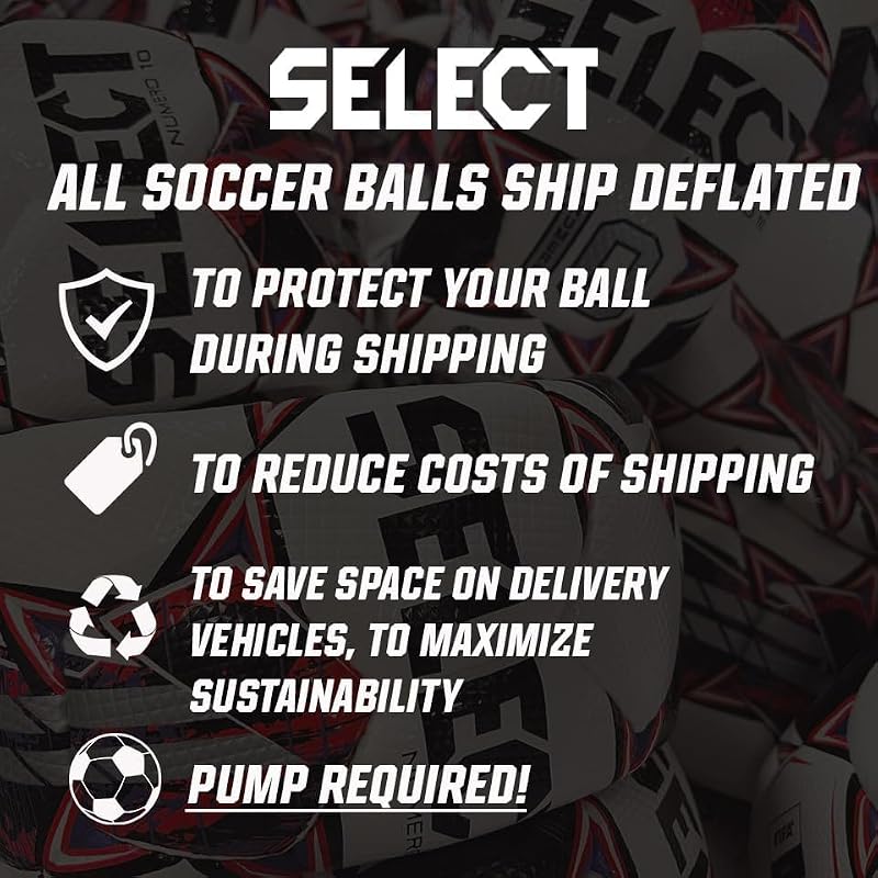 SELECT Numero 10 Soccer Ball White/Black/Silver V25 - Match & Training Ball