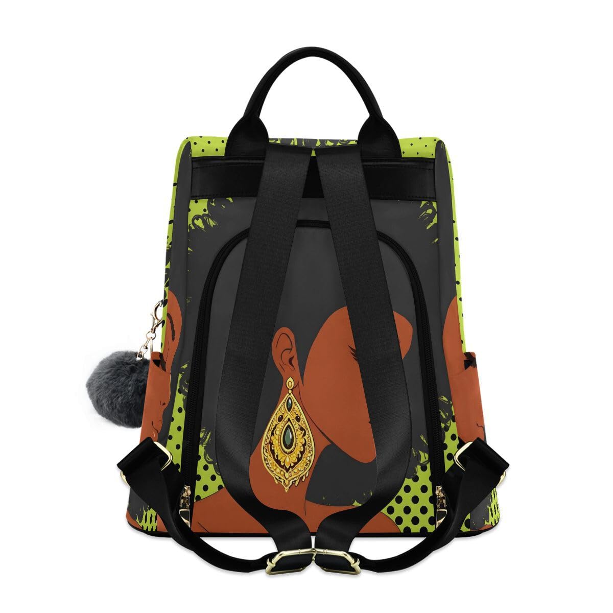 ALAZA African American Woman Backpack for Daily Shopping Travel